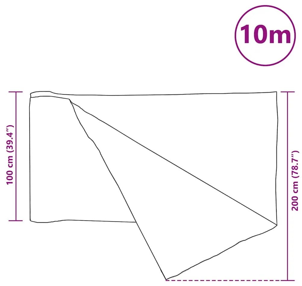 vidaXL Δίχτυ Σκίασης Ανθρακί 1 x 10 μ. από HDPE 75 γρ./μ²