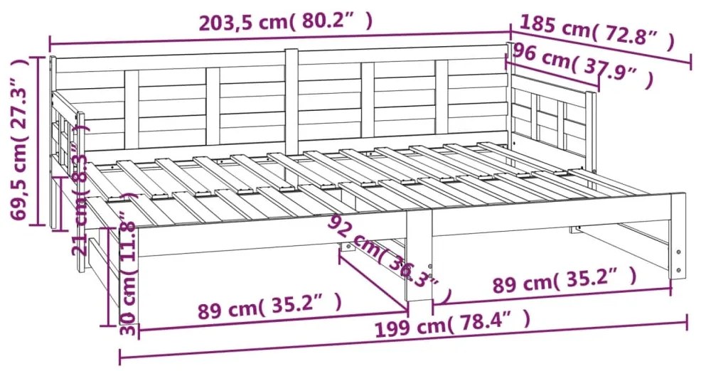 ΚΑΝΑΠΕΣ ΚΡΕΒΑΤΙ ΣΥΡΟΜΕΝΟΣ ΜΑΥΡΟΣ 2X(90X200) ΕΚ. ΑΠΟ ΜΑΣΙΦ ΠΕΥΚΟ 820376