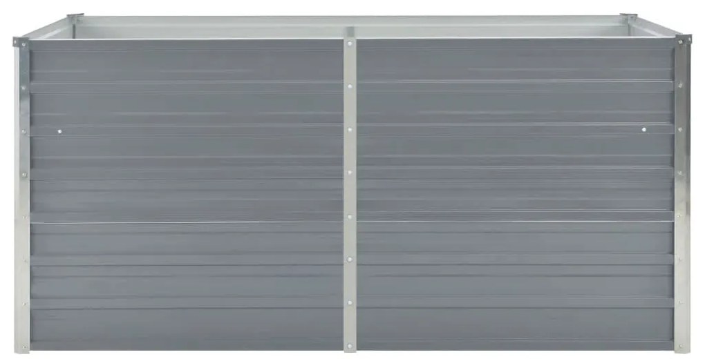 vidaXL Ζαρντινιέρα Ψηλή Γκρι 160 x 80 x 77 εκ. από Γαλβανισμένο Χάλυβα