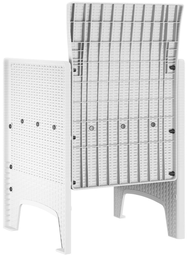 vidaXL Καρέκλες Κήπου 2 pcs Λευκό 53 x 49 x 85 εκ. Πλαστικό