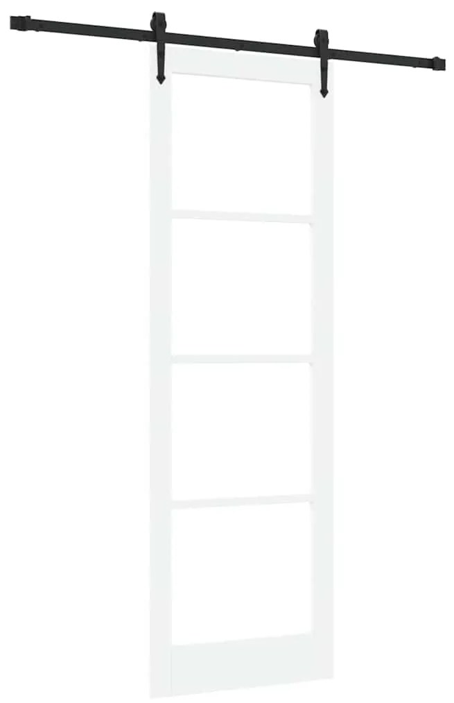 vidaXL Ολισθητή Πόρτα Λευκό 78 x 232 cm Ξύλο και μέταλλο