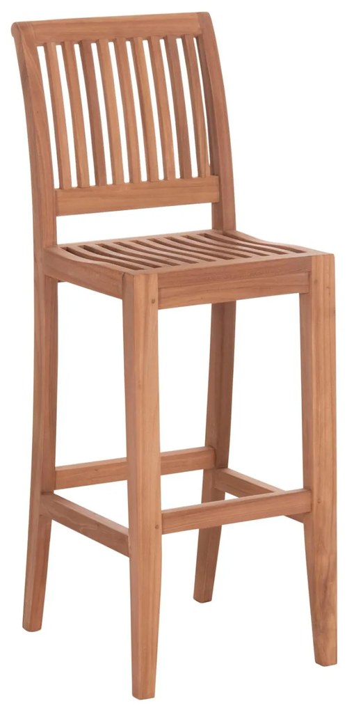 Σκαμπό Μπάρ PAIPER C18110 με Πλάτη Ξύλο ΤΕΑΚ Φυσικό 40x49,5x114Υ εκ. 40x49.5x114 εκ.