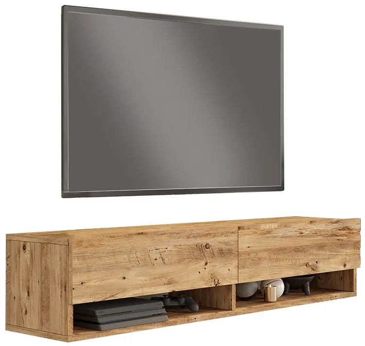 Έπιπλο τηλεόρασης επιτοίχιο Roscoe pakoworld sonoma 140x31.6x29.6εκ
