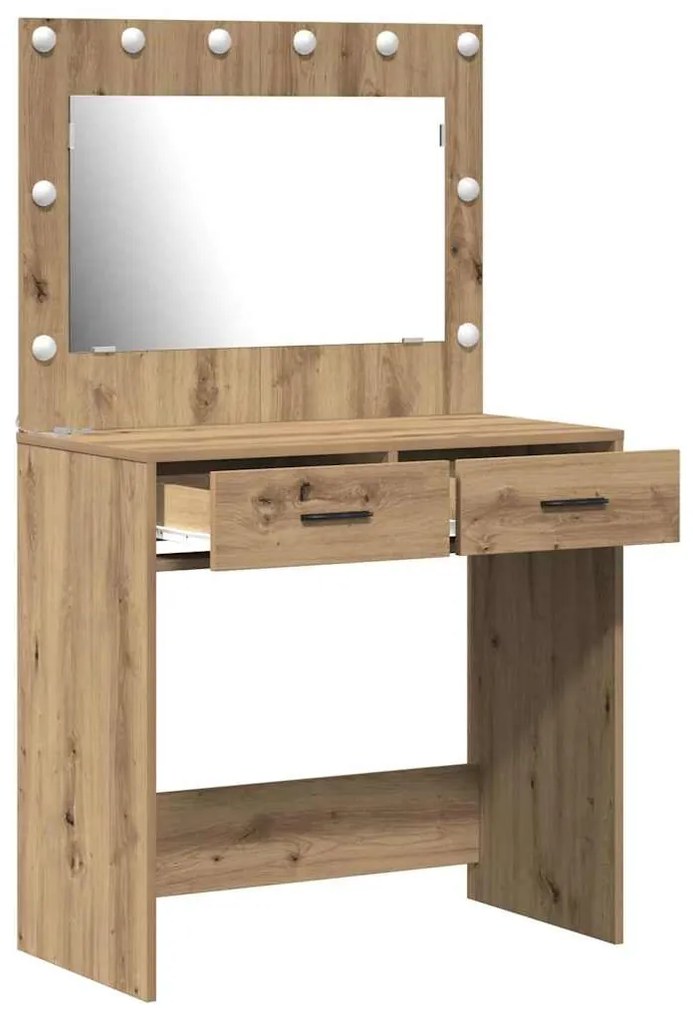 vidaXL Κομοδίνο artisan δρυς 78.5 x 41 x 135 εκ Επεξεργασμένο ξύλο