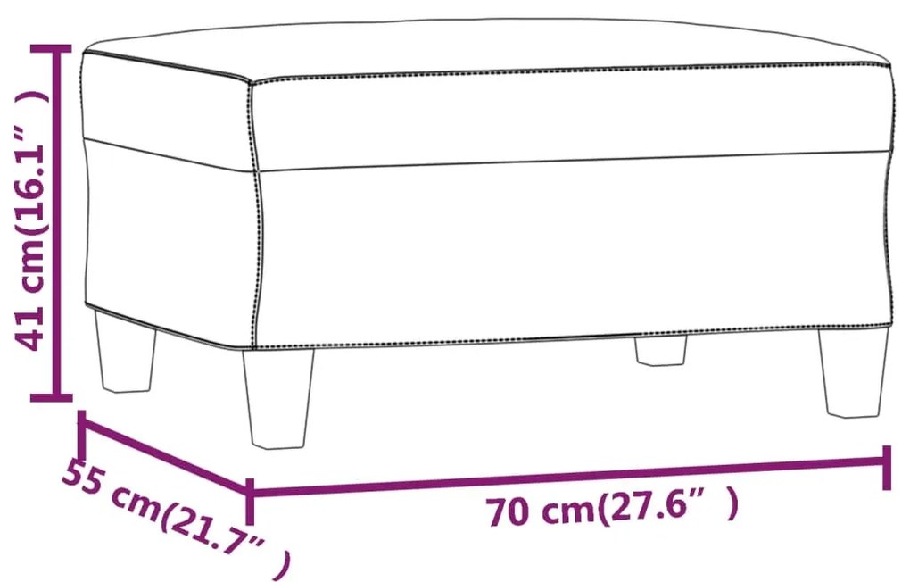 vidaXL Υποπόδιο Ανοιχτό Γκρι 70 x 55 x 41 εκ. από Ύφασμα Μικροϊνών