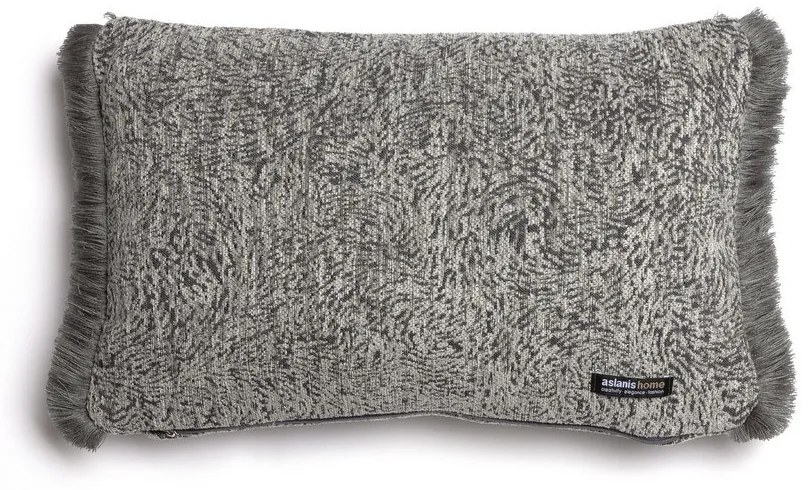 Μαξιλαροθήκη Διακοσμητική Parnassos Trimming Anthracite-Grey Aslanis Home 30X50 Βαμβάκι-Chenille