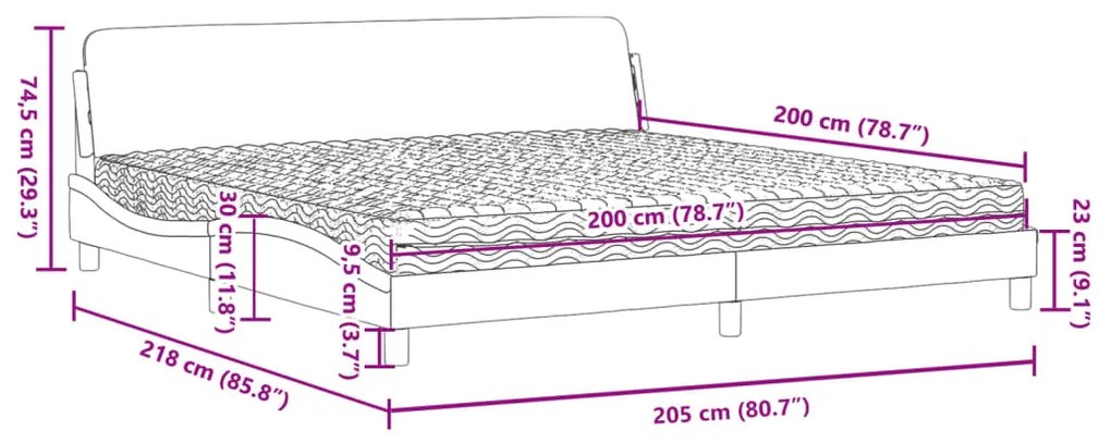 ΚΡΕΒΑΤΙ ΜΑΥΡΟ 200X200 ΕΚ. ΒΕΛΟΥΔΙΝΟ 3208473