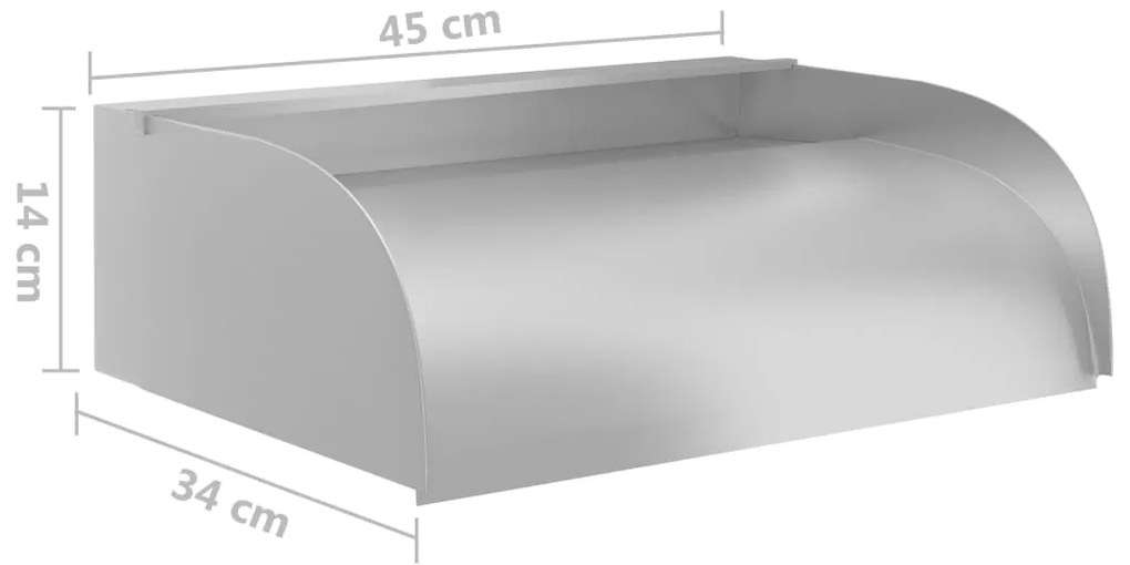 Καταρράκτης 45 x 34 x 14 εκ. από Ανοξείδωτο Ατσάλι 304 με LED - Ασήμι