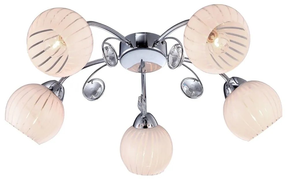 Φωτιστικό Οροφής - Πλαφονιέρα 77-2226 C9524/5 Figo Chrome Homelighting Metal, Glass