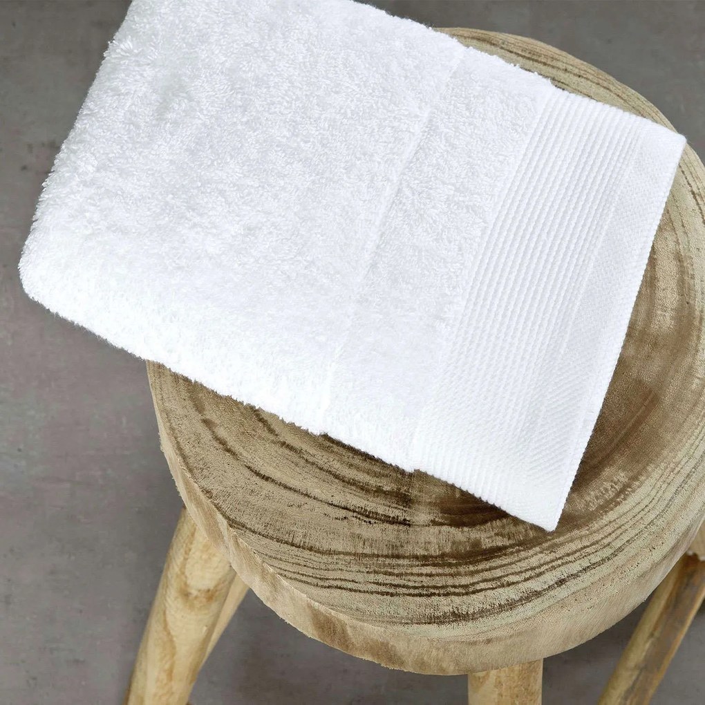Πετσέτα Ξενοδοχείου White 600gsm 100% Βαμβάκι Πενιέ Σώματος 80x150cm 100% Cotton