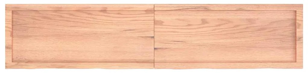 vidaXL Ράφι Τοίχου Ανοιχτό Καφέ 180x40x(2-6)εκ. Επεξ. Μασίφ Ξύλο Δρυός
