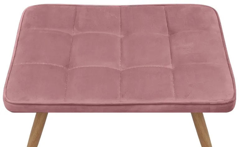 Πολυθρόνα - Μπερζέρα με υποπόδιο Lily Megapap σάπιο μήλο βελούδο - μεταλλικό πόδι χρώμα φυσικό 70x62x98εκ.