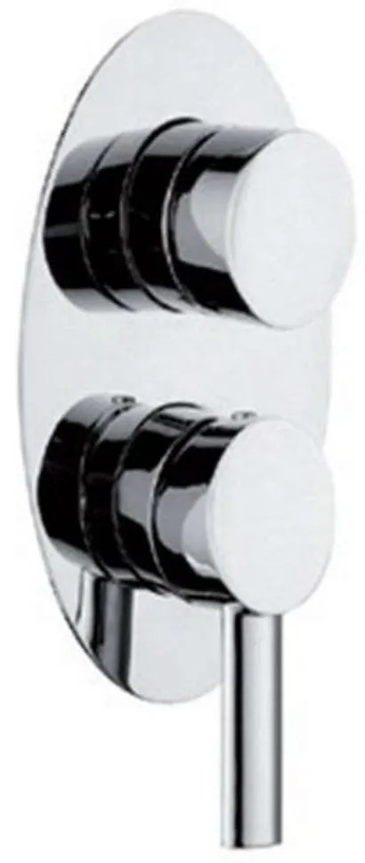 Μίκτης Μπαταρίας Ντους 3 Εξόδων Sinar FA24X63C Chrome Praxis Ορείχαλκος