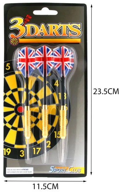 Σετ Βελάκια με Σκληρή Μύτη 3τμχ - Darts Set