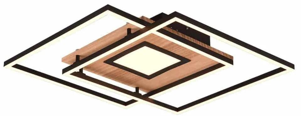 Φωτιστικό Οροφής - Πλαφονιέρα Via 620710330 50x50x7cm 1xSMD-LED 36W Dimmable Natural-Black Trio Lighting
