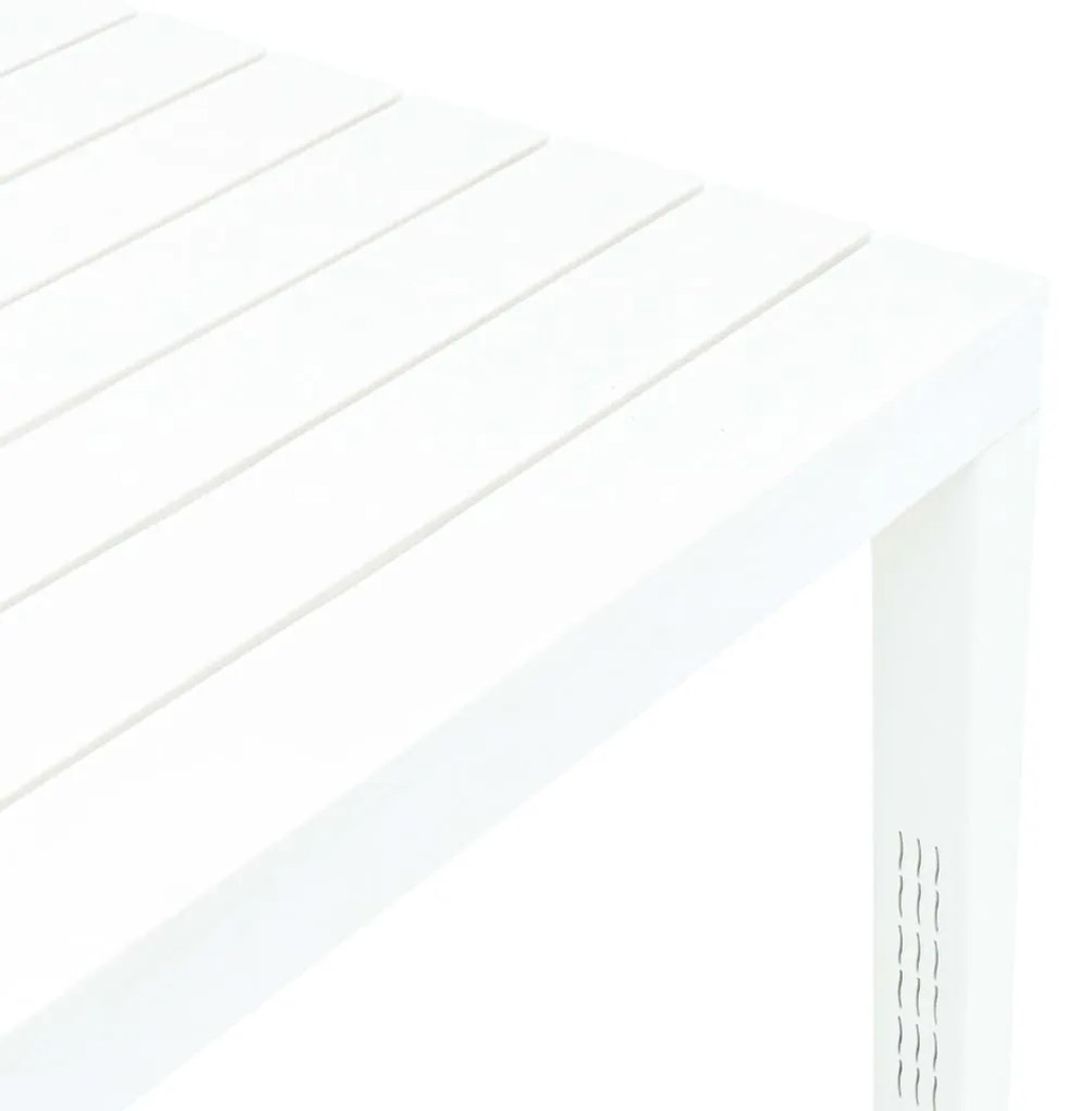 vidaXL Τραπέζι Κήπου Λευκό 78 x 78 x 72 εκ. Πλαστικό