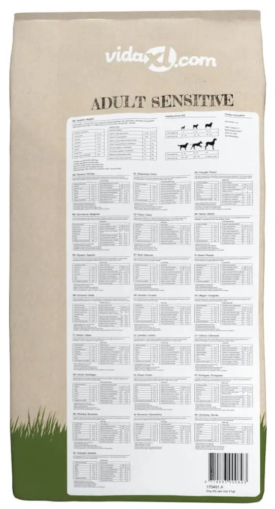 vidaXL Ξηρά Τροφή Σκύλων Premium Adult Sensitive Lamb &amp; Rice 2τεμ 30 κ