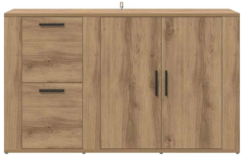 vidaXL με συρτάρι artisan δρυς 100 x 33 x 59.5 εκ Επεξεργασμένο ξύλο