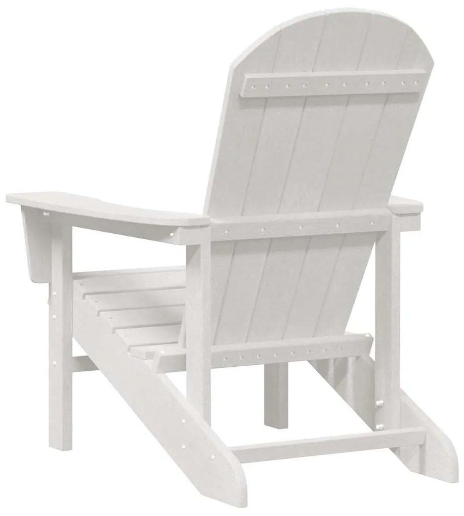 vidaXL Καρέκλα Adirondack Λευκό 74 x 82 x 92 εκ. HDPE