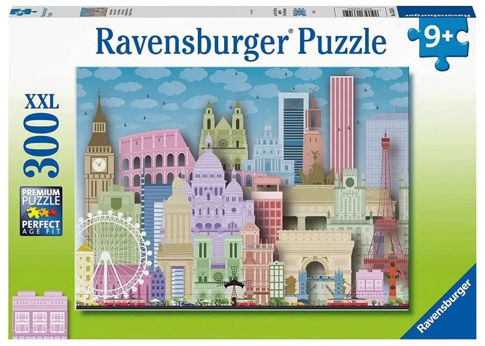 Παζλ European Cities 13355 300τμχ XXL 49x36cm 9 Ετών+ Multicolor Ravensburger