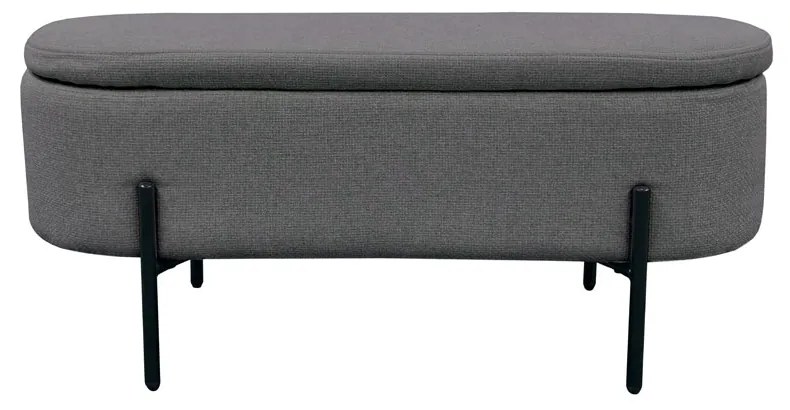 Liberta OVAL ΣΚΑΜΠΟ ΜΕ ΑΠΟΘ/ΚΟ ΧΩΡΟ ΓΚΡΙ 95x36xH43cm 95x36xH43cm 16-0806