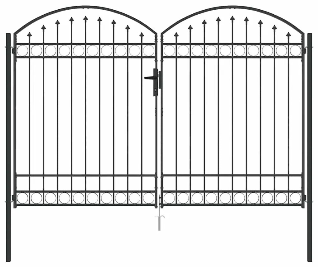 vidaXL Πύλη Φράχτη Άλλο Γκρι 300 x 200 cm Ατσάλι