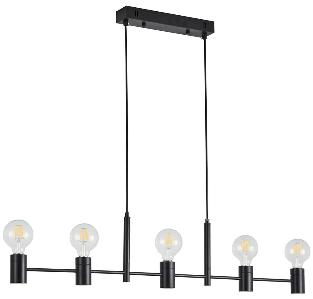 Φωτιστικό Οροφής Πολύφωτο Homelighting Adept 77-8249 Black