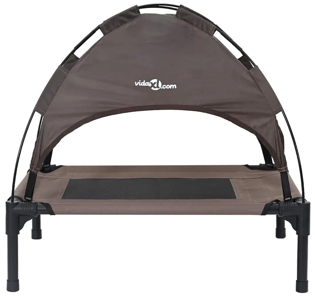 vidaXL Κρεβάτι Σκύλου Καφέ 62 x 48 x 61 εκ. Ατσάλι