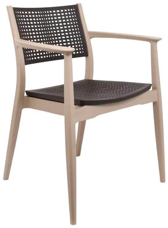 Καρέκλα Best Fylliana Mπέζ - Καφέ 57,5x55x80 εκ. 57.5x55x80 εκ.