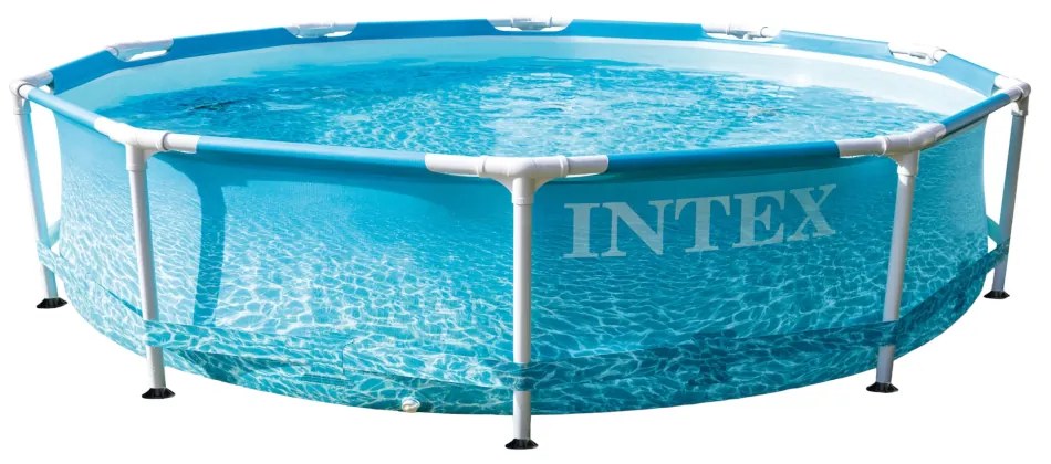 Πισίνα Intex Metal Frame Beachside Με Τρόμπα Νερού 305x76cm 28208