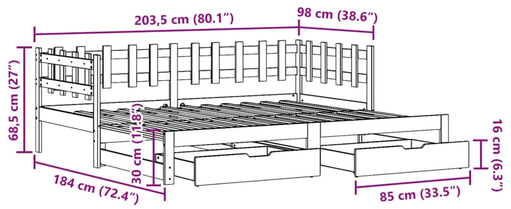 ΚΑΝΑΠΕΣ ΚΡΕΒΑΤΙ ΣΥΡΟΜΕΝΟΣ ΧΩΡΙΣ ΣΤΡΩΜΑ 90X200 ΕΚ. &amp; ΣΥΡΤΑΡΙΑ 3302251