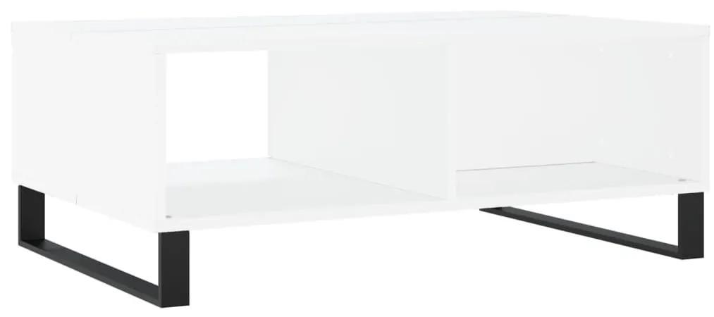 Τραπεζάκι Σαλονιού Λευκό 90 x 60 x 35 εκ. Επεξεργασμένο Ξύλο - Λευκό
