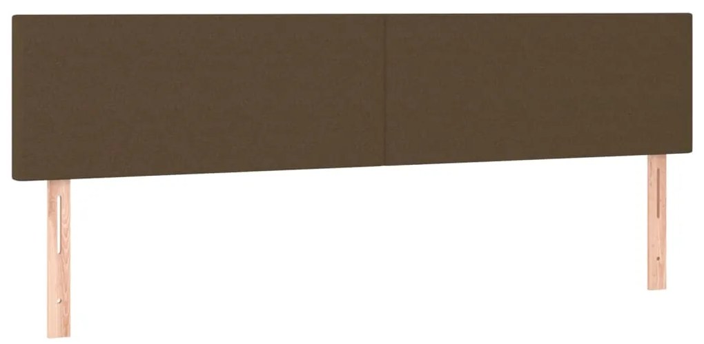 vidaXL Κρεβάτι Boxspring με Στρώμα Σκούρο Καφέ 160x200 εκ Υφασμάτινο