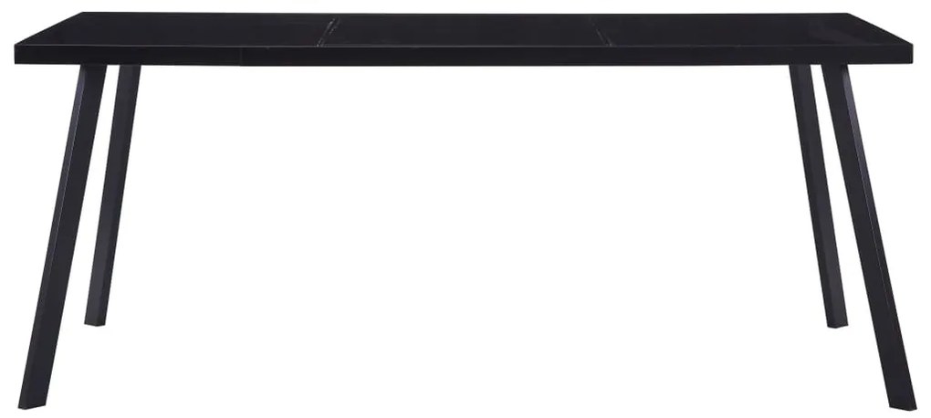 vidaXL Τραπεζαρία Μαύρη 160 x 80 x 75 εκ. από Ψημένο Γυαλί