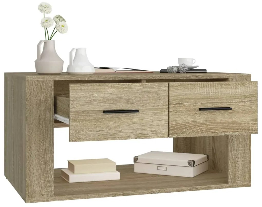 vidaXL Τραπεζάκι Σαλονιού Sonoma Δρυς 80x50x40 εκ. Επεξεργασμένο Ξύλο
