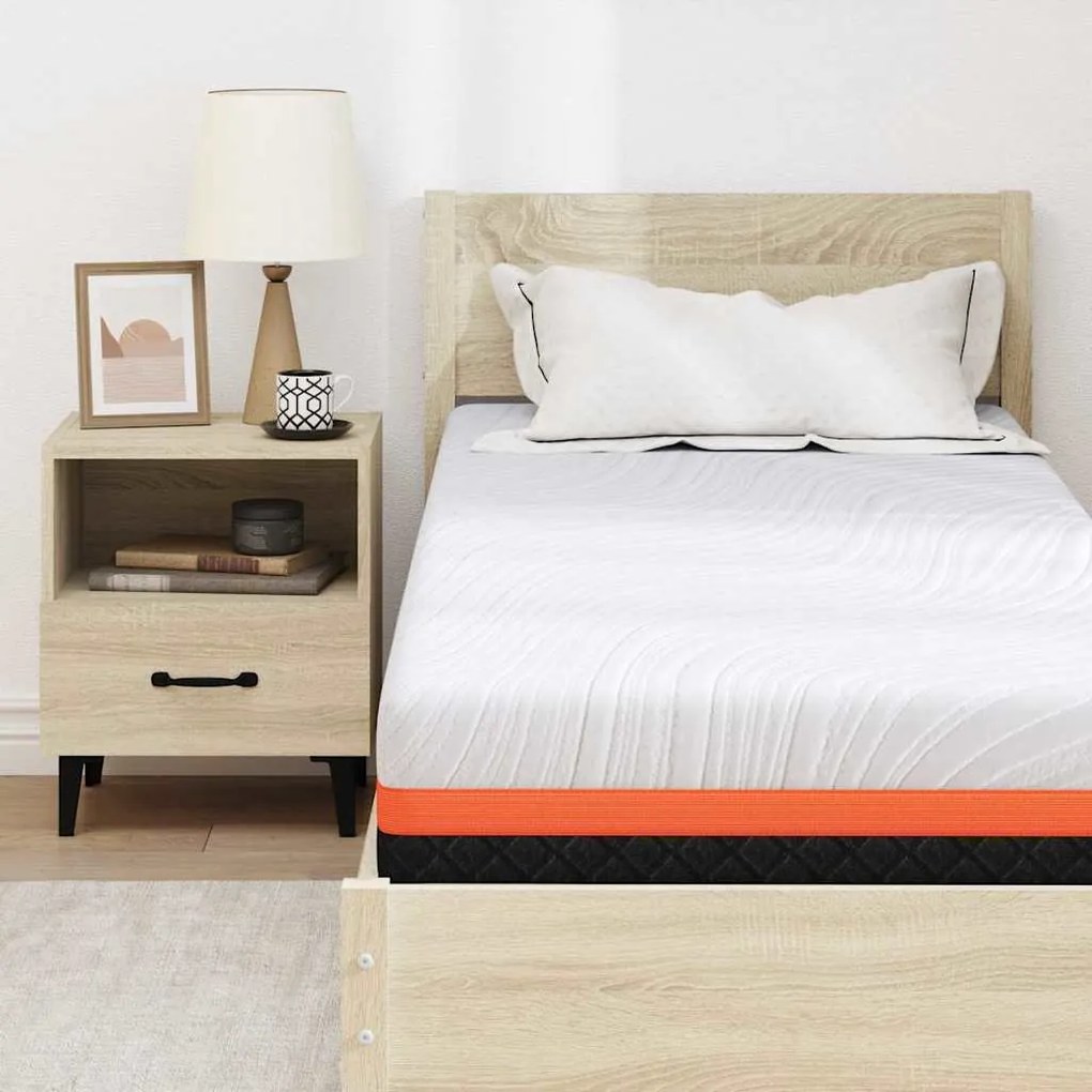 vidaXL Στρώμα Λευκό και Μαύρο 70 x 200 cm Αφρός Εμποτισμένος με Gel