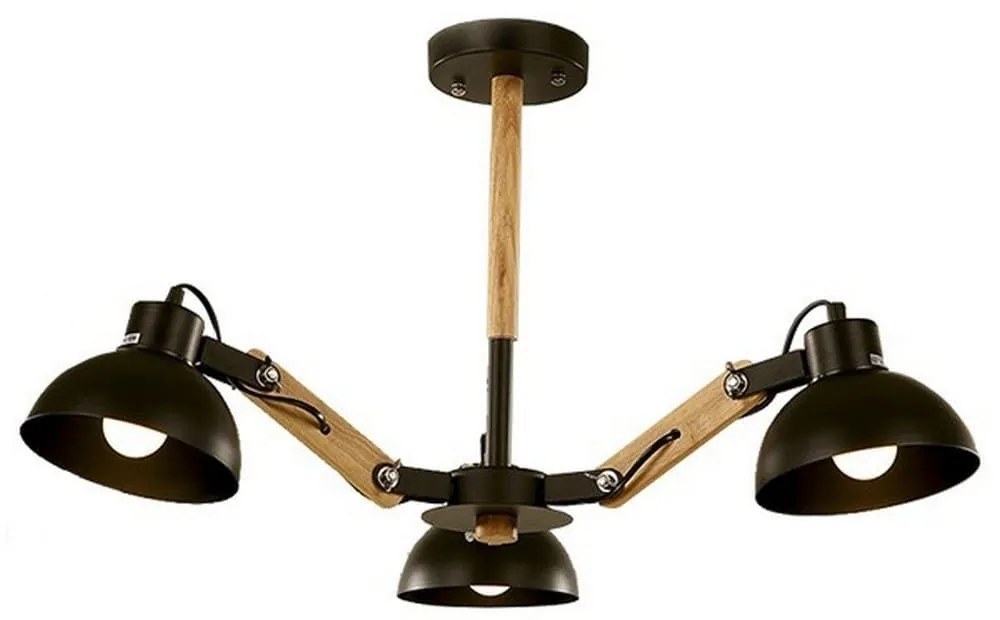Φωτιστικό Οροφής Old School 01093 Black GloboStar Ξύλο