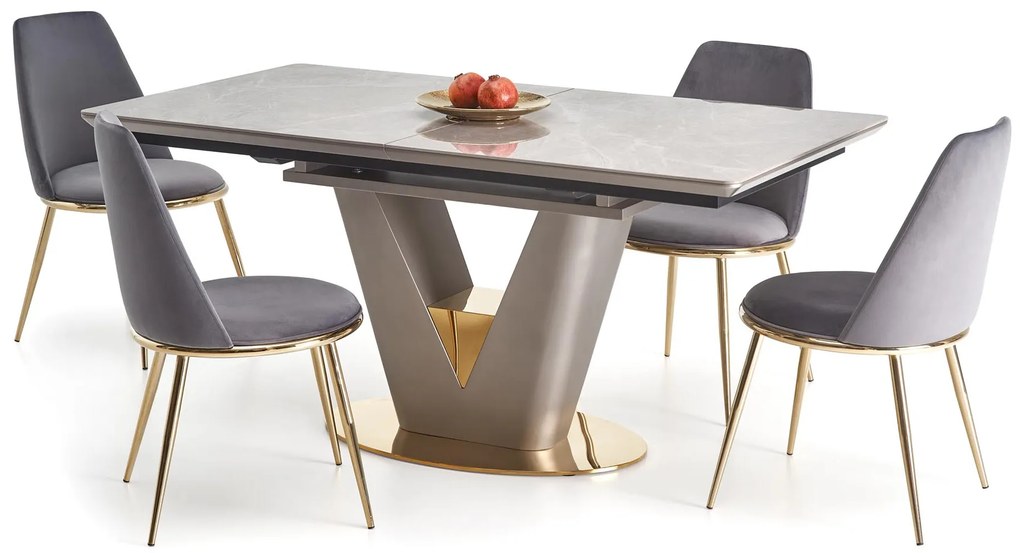 VALENTINO table light grey/gold DIOMMI V-CH-VALENTINO-ST