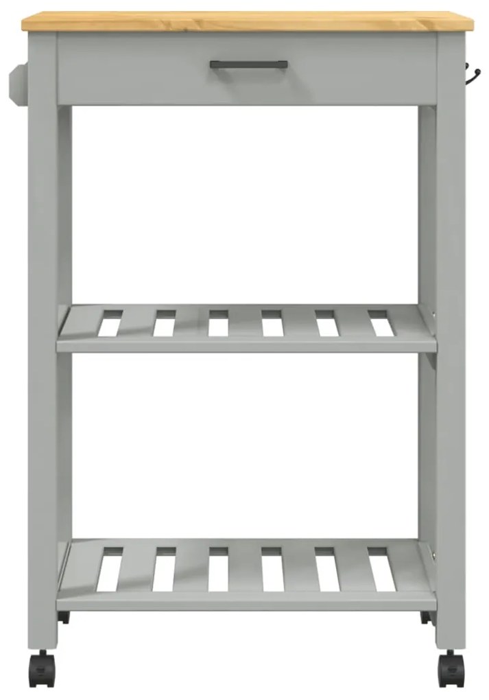 vidaXL Τρόλεϊ Κουζίνας MONZA 60x40x88,5 εκ. από Μασίφ Ξύλο Πεύκου