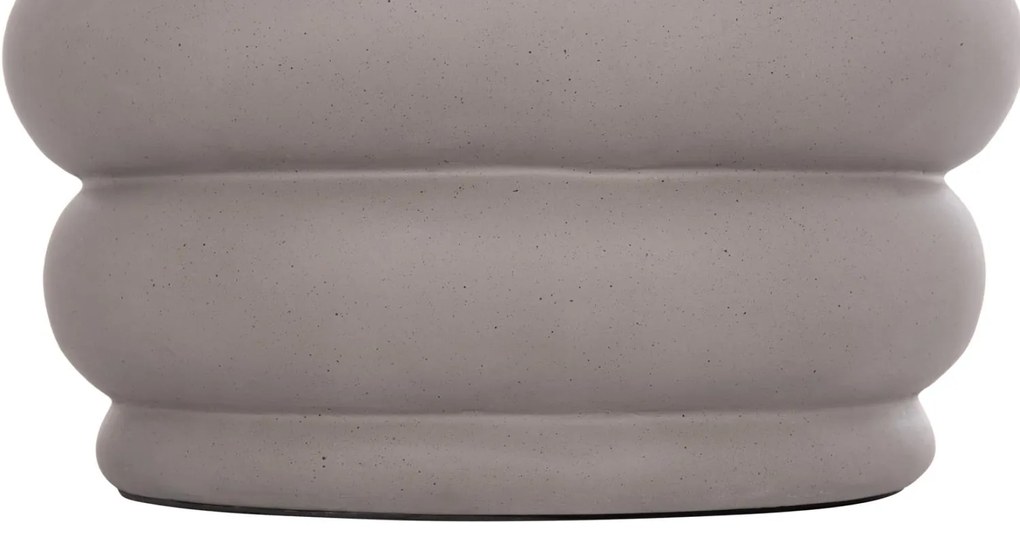 Τραπεζάκι Σαλονιού Βοηθητικό PUFFAT Fiber Cement Γκρί - Ξύλο Teak Top Φ45x46Υεκ. 45x45x46 εκ.