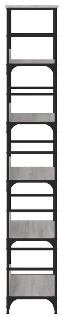 vidaXL Βιβλιοθήκη Γκρι Sonoma 50x33x188,5 εκ. Επεξεργασμένο Ξύλο