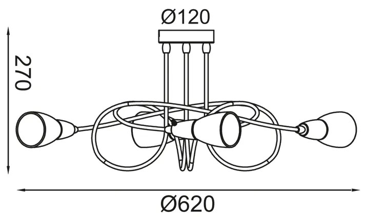 ΣΠΟΤ ΙΙΙΙ ΓΥΑΛΙ ΜΠΡΟΝΖΕ 4Χ40W E14 KAMET - MC542GAB4 - 21W - 50W - MC542GAB4