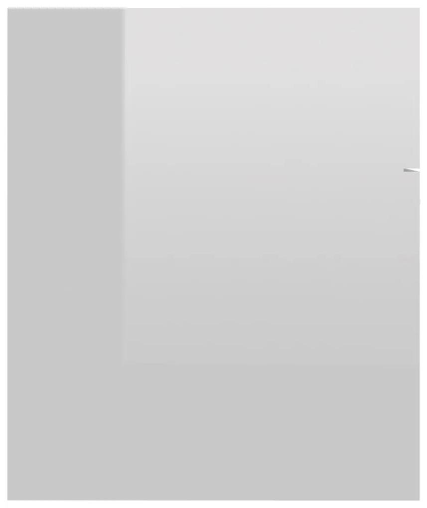vidaXL Ντουλάπι Νιπτήρα Γυαλιστερό Λευκό 60x38,5x46 εκ. Μοριοσανίδα