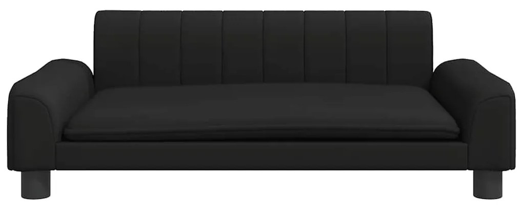 vidaXL Καναπές Παιδικός Μαύρος 90 x 53 x 30 εκ. από Συνθετικό Δέρμα