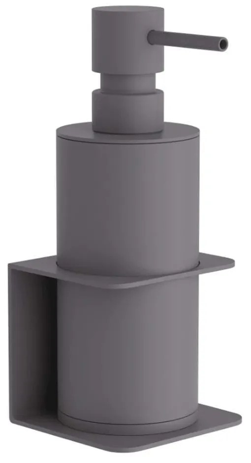 Δοχείο Κρεμοσάπουνου Επιτοίχιο 81-163 7,5x7x19cm Matte Concrete Grey Pam&amp;Co Brass