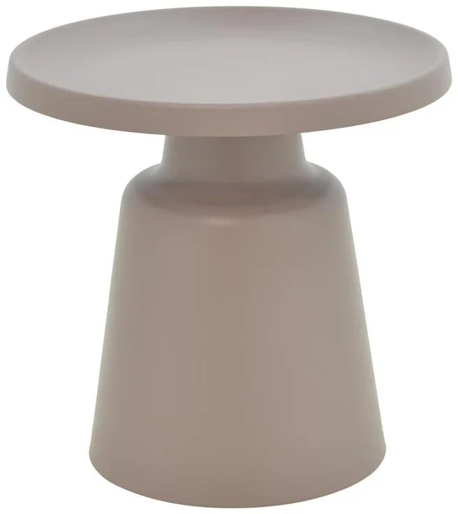 Βοηθητικά τραπέζια Ginoze Inart cappuccino μέταλλο 2τεμ 70x70x40 εκ.