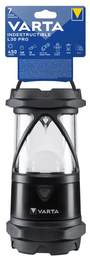 VARTA Indestructible L30 Φανάρι Led Μπαταρίας Αδιάβροχο με Φακό 450lm 5W