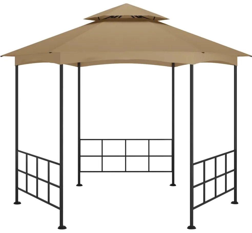 vidaXL Κιόσκι με Πλευρικά Τοιχώματα Taupe 3,1 x 2,7 μ.