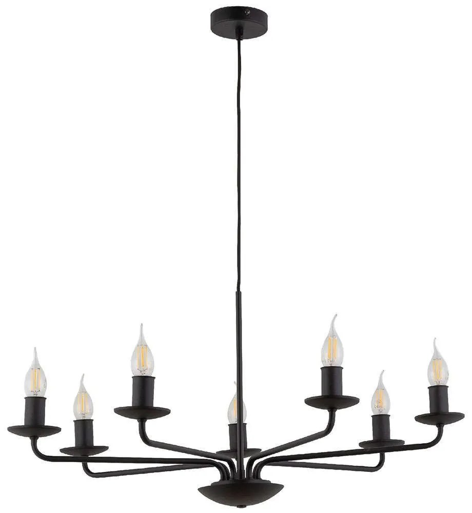 Φωτιστικό Οροφής Limal 10254 72x86cm 7xΕ14 10W Black TK Lighting