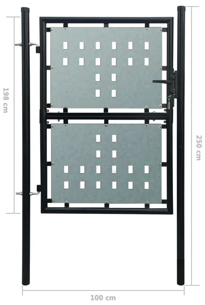 ΠΟΡΤΑ ΠΕΡΙΦΡΑΞΗΣ ΜΟΝΗ ΜΑΥΡΗ 100 X 250 ΕΚ. 141689